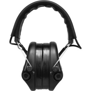 SWATCOM Tactical Active 8 Headset, Black Cups, Black Headband