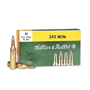 Sellier & Bellot Ammo, 243 Win 100 Grain SP, 20 Rounds