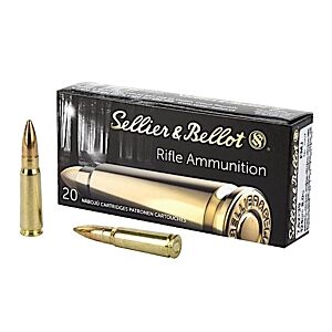Sellier & Bellot Ammo, 7.62X39 124 Grain SP, 20 Rounds
