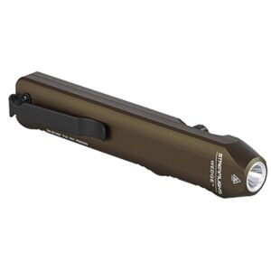 Streamlight Wedge Slim Everyday Carry Flashlight, USB-C Rechargeable, Coyote