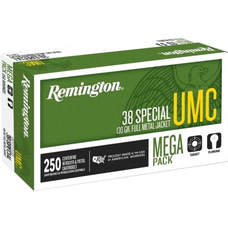 Remington Ammo, UMC Mega Pack 38 Special, 130 Grain FMJ, 250 Rounds